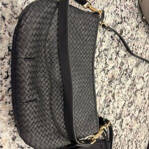 Quince Black Woven Shoulder/crossbody  Bag